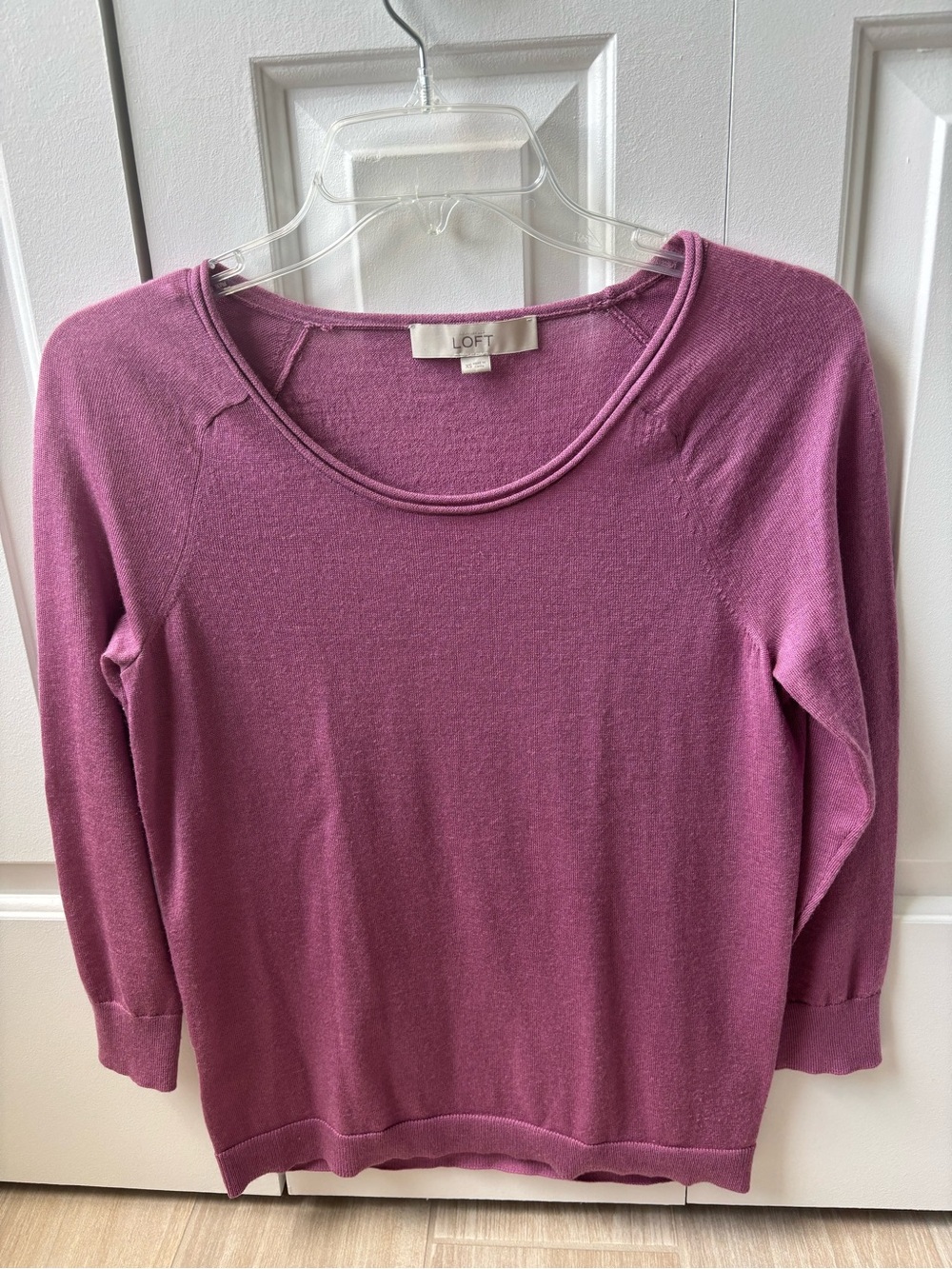 LOFT XS Plum Scoop Neck Women's Sweater